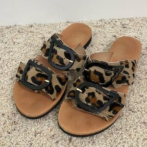 Ancient Greek Sandals IASO Double Buckle Slide Sandals